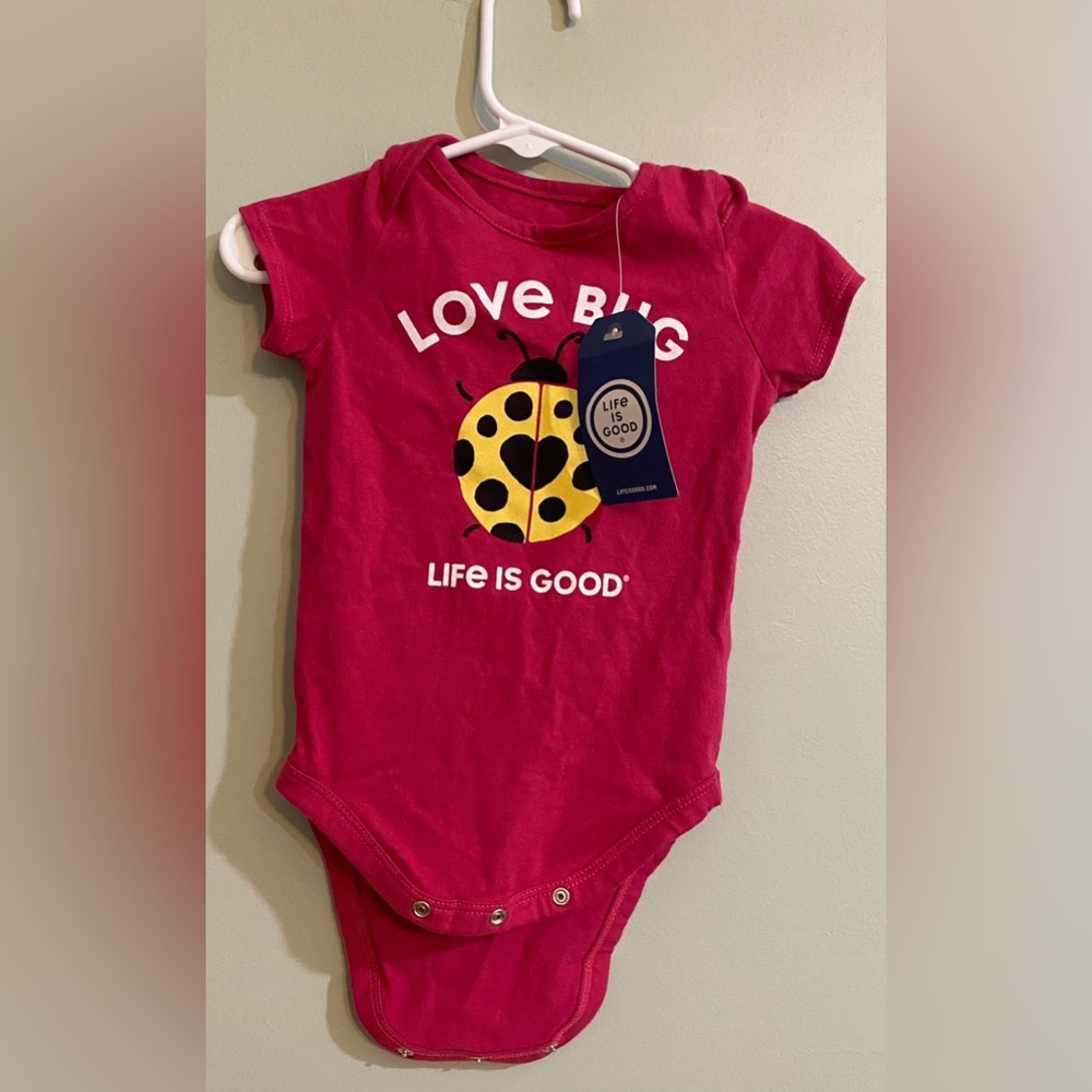 Life is Good Love Bug Baby Onesie